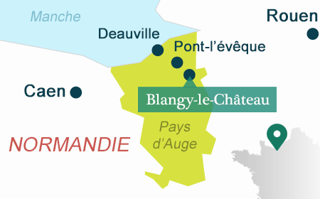 Carte de situation de Blangy-le-Château en Normandie